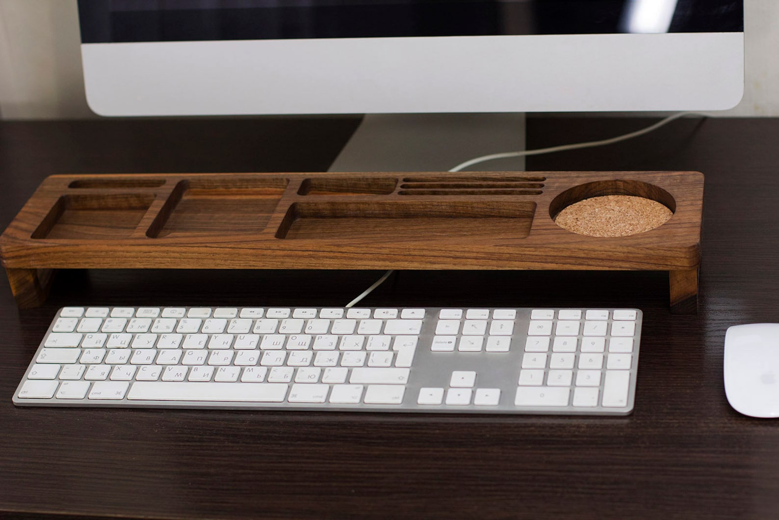 Walnut Wood Desk Organizer Desk Accessories Personalized Etsy