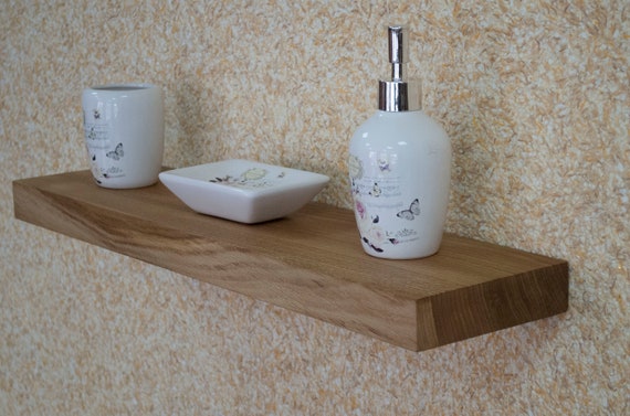Solid Oak Floating Shelves For Home Office Custom Order Possible