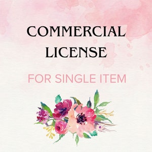 Commercial Use License for Small Businesses, Single Design, Unlimited Use