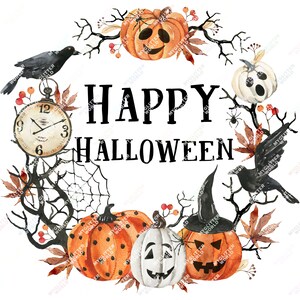 Halloween png, jack o lantern png, Vintage png, Spooky Png, Halloween Watercolor Design, Funny Halloween png, Halloween Sublimation Design