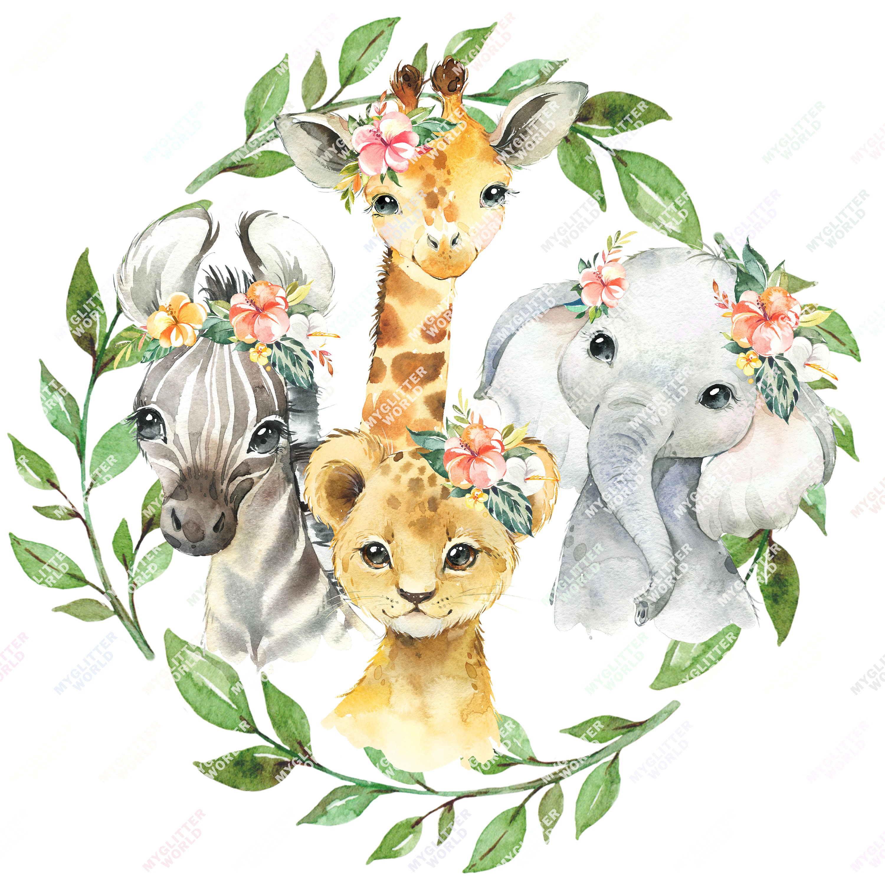Wild One Birthday PNG File, Safari Animal PNG File, Jungle Animals ...