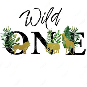 Wild One Birthday PNG File, Safari Animal PNG File, Jungle Animals, Wild Animals Safari clipart, Safari watercolor design, Wild One PNG