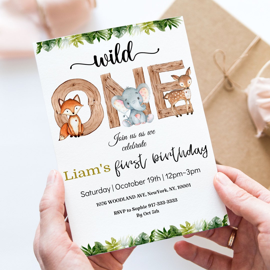 Birthday Invitation Template Safari Birthday Invitation Card - Etsy