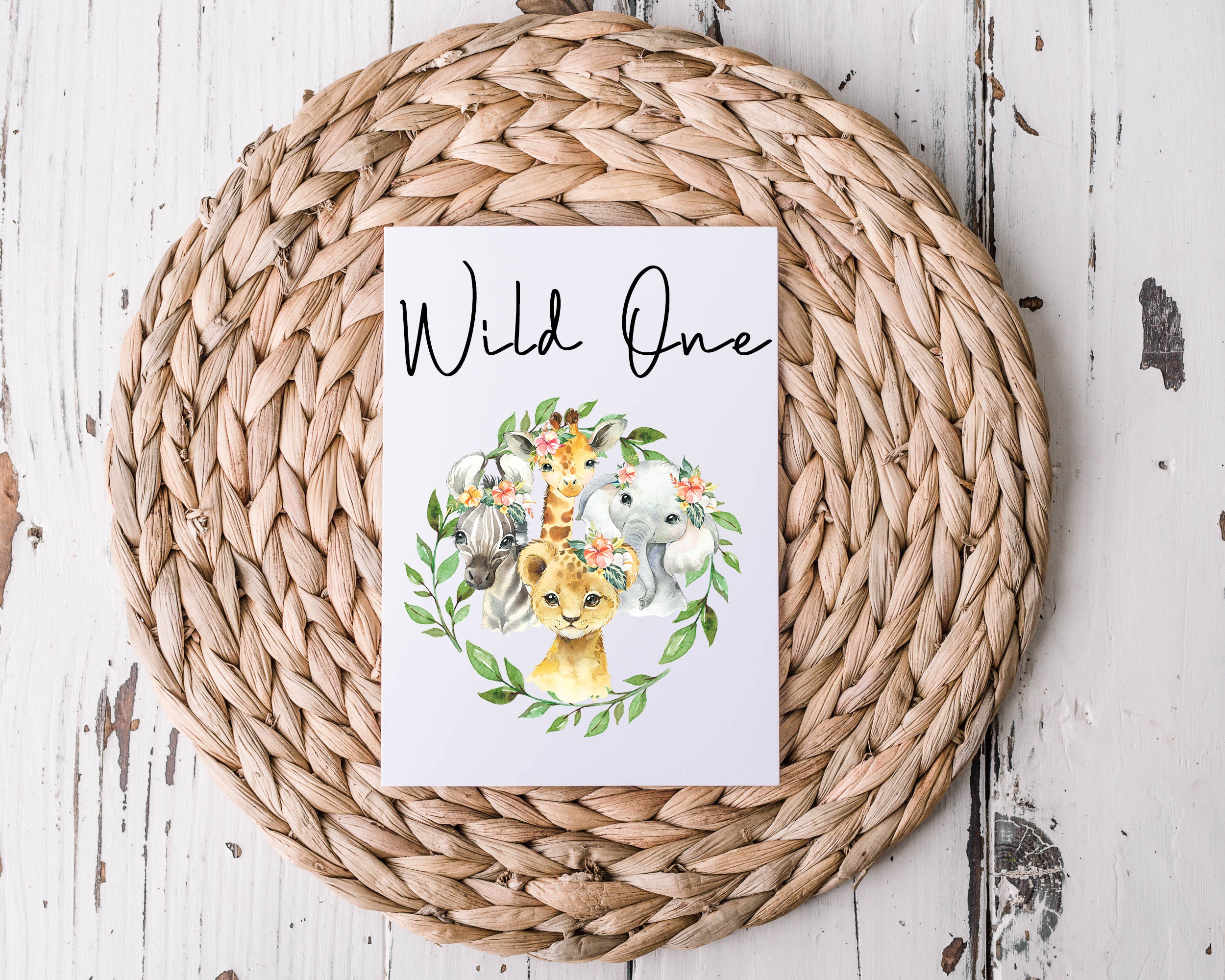 Wild One Birthday PNG File, Safari Animal PNG File, Jungle Animals ...