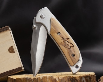 Personalized Knife Custom Pocket Knife Engraved Folding Knife Christmas Gift Box Dad Husband Boyfriend Birthday Gift for Him Mens Gift