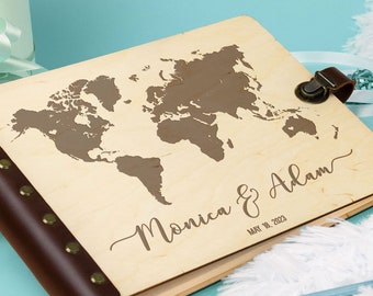 Wedding Guest Book World Map Travel Guest Book Wedding Map Guest Book Custom Guest Book Adventure Wedding Guestbook Ideas Travel Map World