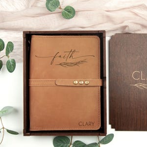 Personalized Prayer Journal, Custom Leather Notebook, Christian Gifts for Women, Therapy Journal for Sermon Notes, Easter Gifts Ideas