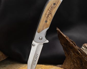 Personalized Fathers Day Gift from Daughter or Son, Engraved Pocket Knife, Mens Pocket Knife, Birthday Gift for Dad, Boyfriend, Husband