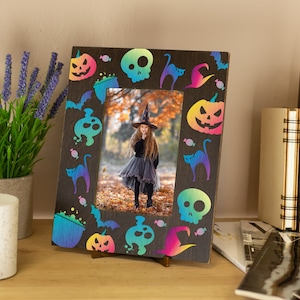 Funny Halloween Photo Frame Printable Frame Kids Room Decor 4x6 Picture Frame Home Decor Wood Frame Kids Halloween Gift Ideas Nursery Frame