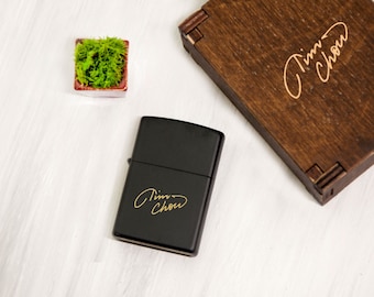 Handschriftliches Geschenk ZIPPO Feuerzeug Personalisiertes Geschenk für Papa Jahrestag Geschenk für Ehemann Gravur Feuerzeug Männer Geschenk Hochzeit Partygeschenke