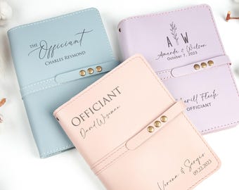 Personalized Officiant Book, Officiant Proposal Gift Ideas, Wedding Officiant Journal,  Will You Marry Us, Wedding Thank You Pastor Gifts