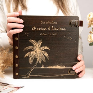Personalized Photo Album Our Adventures Photo Book Tropical Wedding Album for Couple Hawaii Honeymoon Album Summer Wedding Gifts