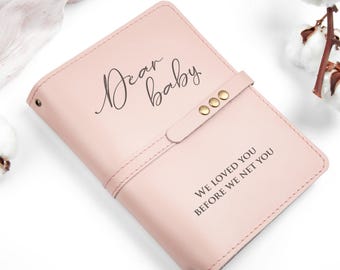 Letters to my Son or Letters to my Daughter - Baby Shower Gift Ideas for New Mom - Refillable Leather Journal with Name - Christmas Gifts