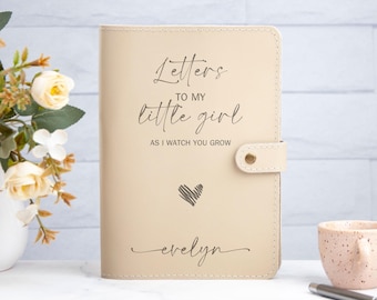 Leather Journal Letters to my Daughter or Son, Custom Engarved Journal, Baby Shower Gift for New Mom, Christmas Gifts for Mom to Be