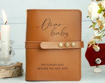 Briefe an mein Kind Tochter Sohn Personalisiertes Reffilable Leder Journal Notizbuch Babyparty Geschenk für neue Mutter Schwangerschaftstagebuch