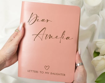 Letters to My Daughter, Pregnancy Journal, Mother's Day Gift for New Mom, Baby Keepsake Book, Reffilable Leather Journal, Baby Shower Gift
