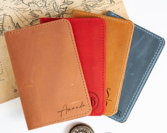 Leather Travel Wallet - Bridesmaid Gifts - Personalized Travel Document Holder - Bridal Shower Gifts - Women Wallets - Wanderlust Gifts