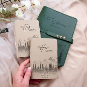 Personalized Wedding Officiant Book with Set of Wedding Vow Books - Unique Wedding Accessories