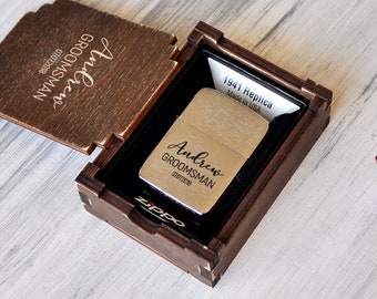 Groomsmen Gift Ideas Personalized Gift for Men Groomsman Lighter Zippo Custom Engraved Gifts for Him Wedding Gift for Groom from Bride Gift