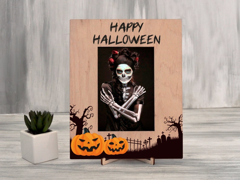 Personalized Picture Frame Happy Halloween Photo Frame 4x6 Etsy
