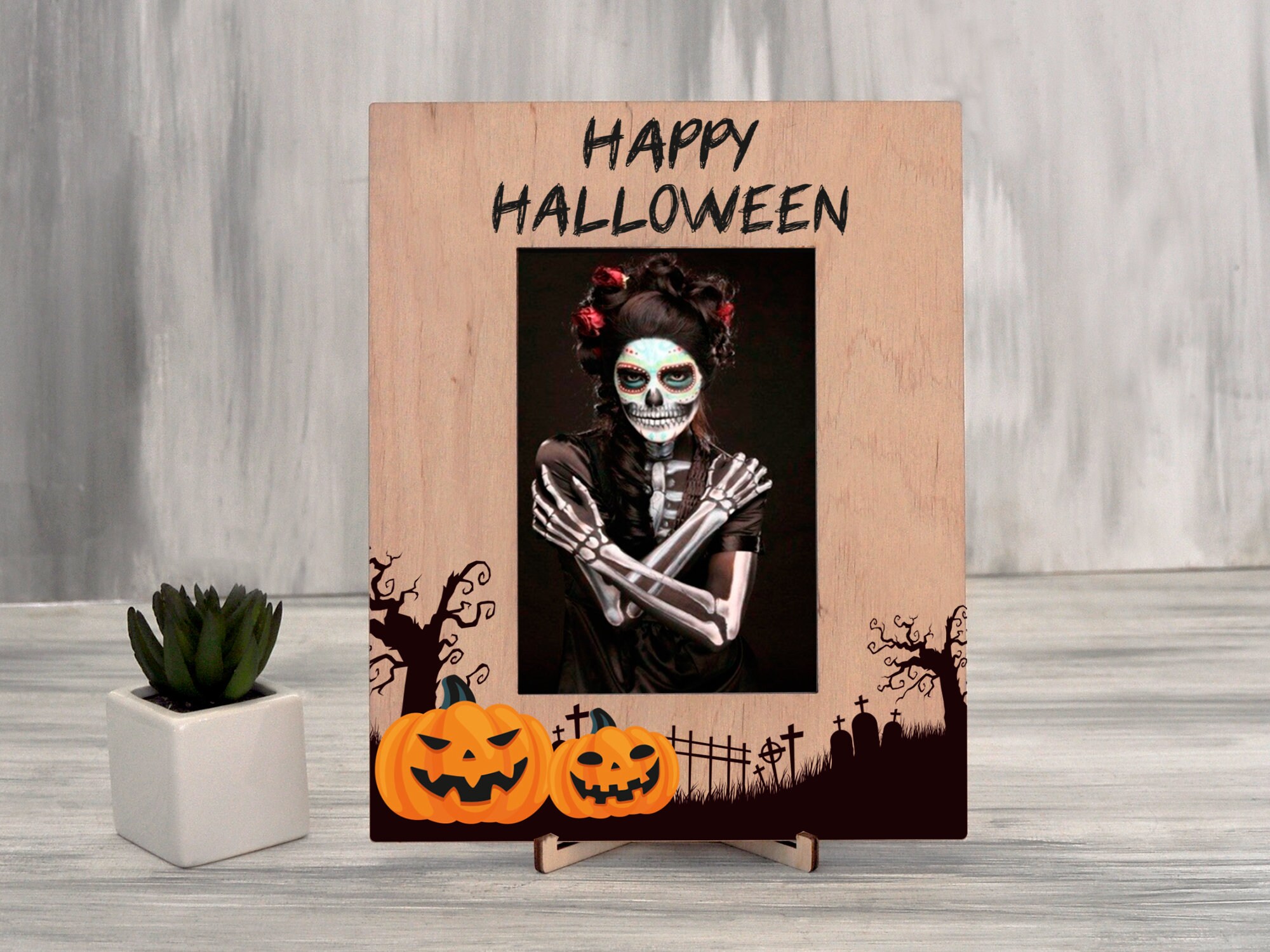 Personalized Picture Frame Happy Halloween Photo Frame 4x6 Etsy