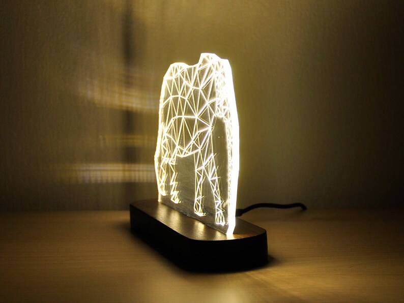 LED Night Light Elephant 3D Night Light Bedroom Decor Desk Etsy