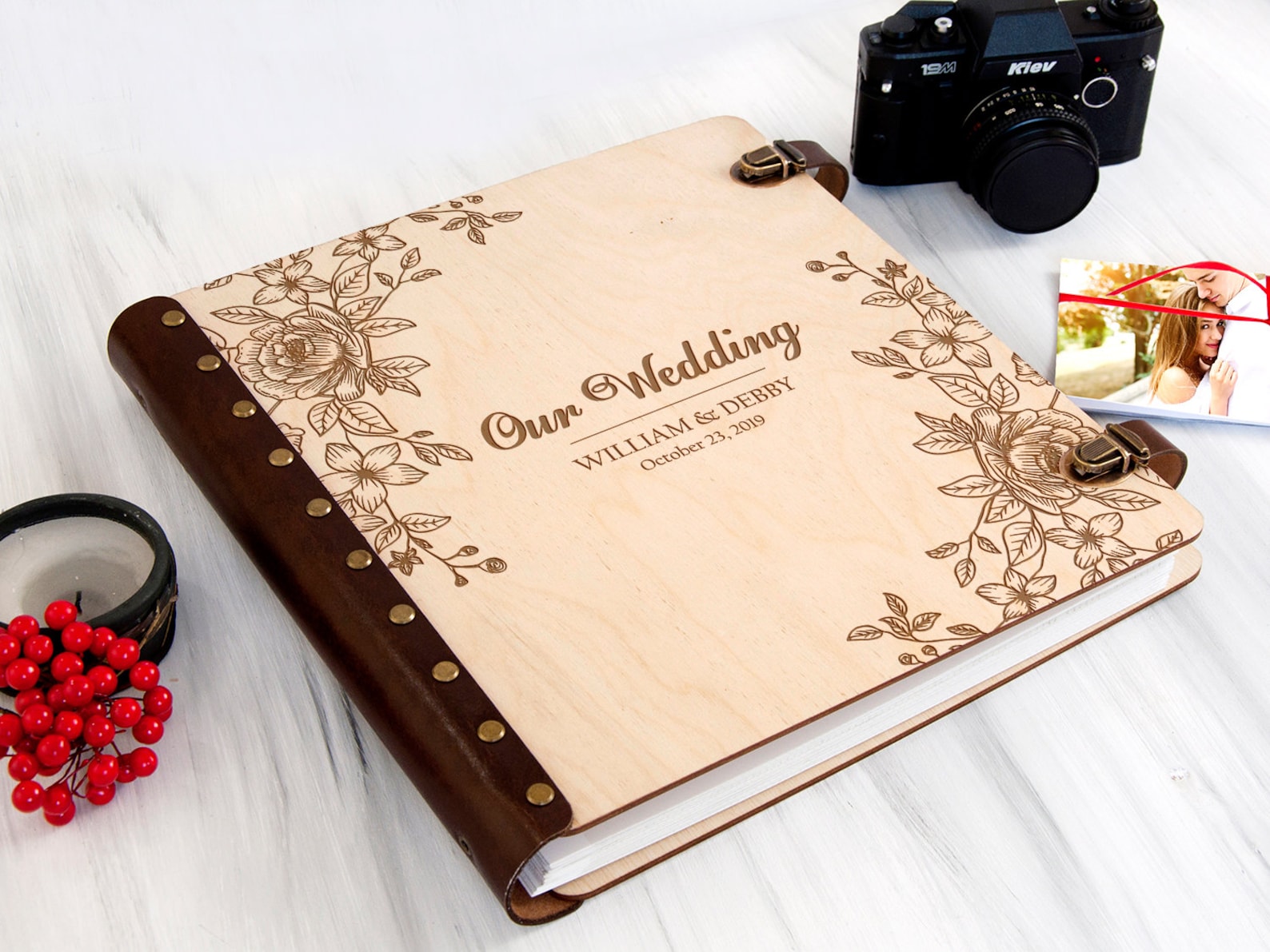 Hochzeitsfotoalbum personalisiertes Fotoalbum Selbstklebendes Etsy