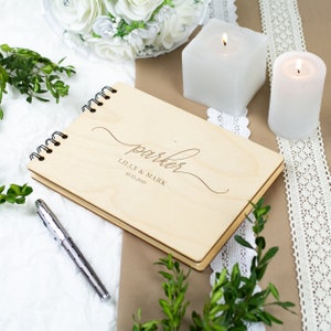 Wedding Guest Book Alternative Custom Wedding Guestbook Rustic Guest Book Personalized Wedding Guest Book Wooden Landscape Photo Guest Books image 8