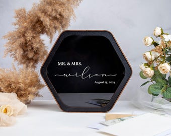 Card Box for Wedding, Wooden Envelope Box, Personalized Wedding Card Box, Engagement Gift for Couple, Wedding Memory Box