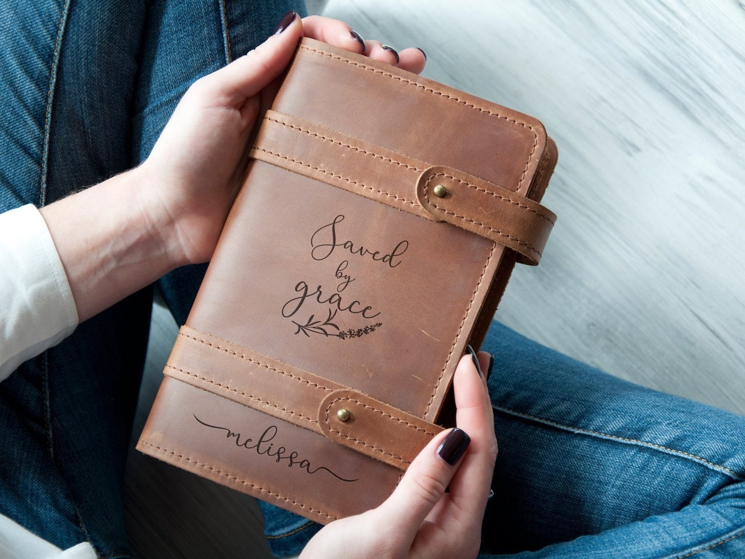 Personalized Leather Wallet for men – WoodPresentStudio