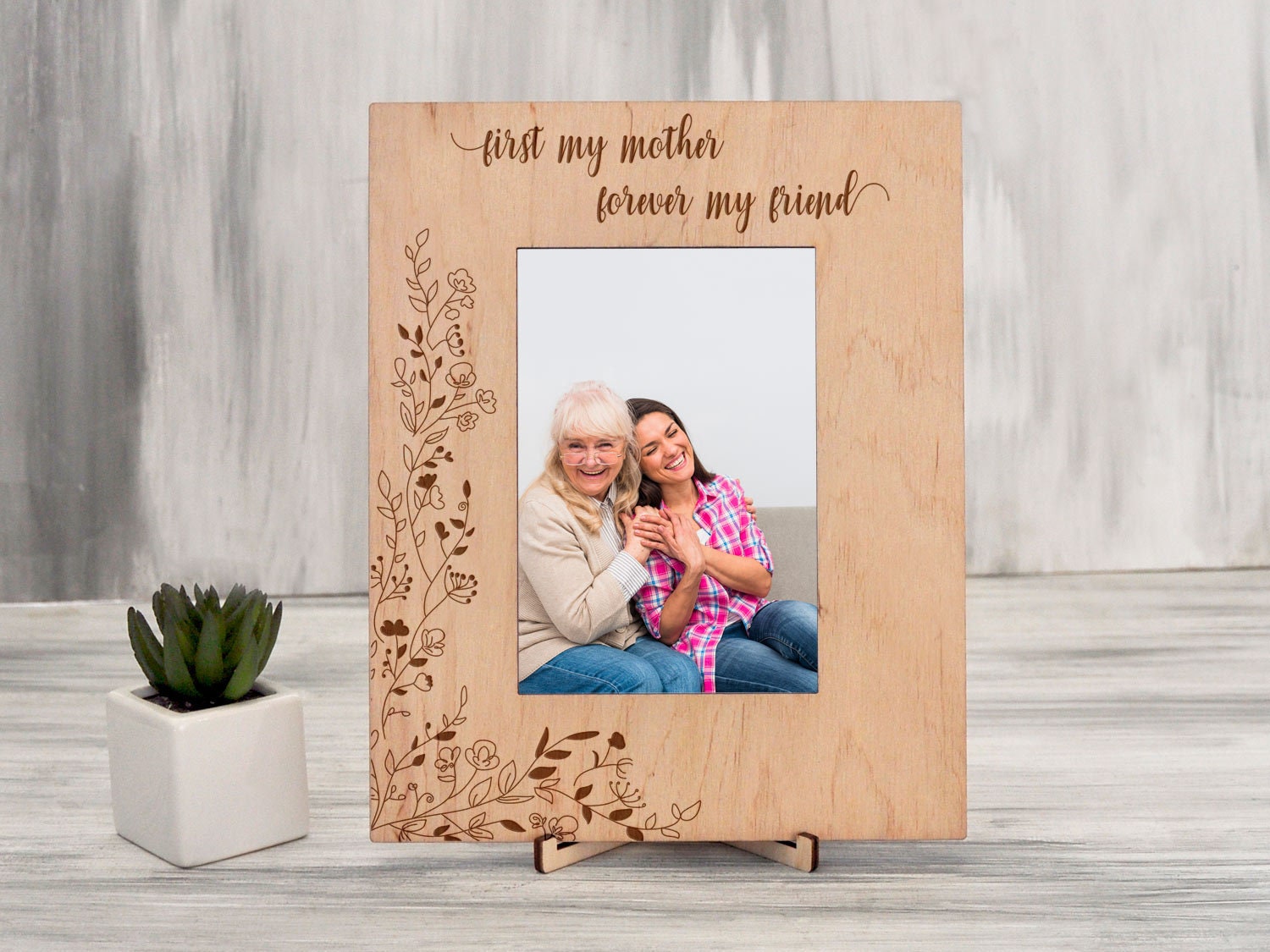 Wood Picture Frame Mothers Day Gift from Daughter Engraved Etsy Wood Picture Frame Mothers Day Gift from Daughter Engraved Etsy