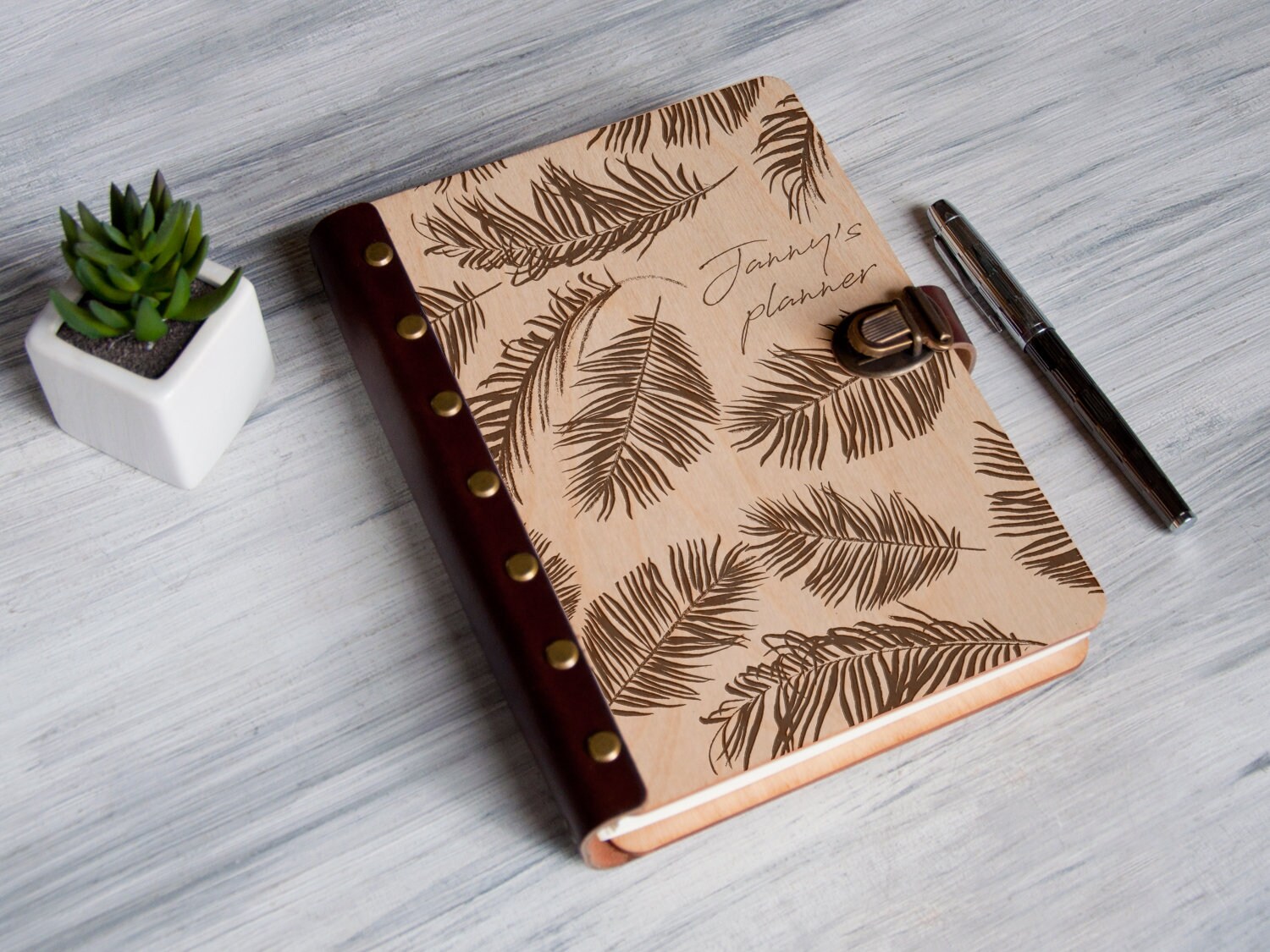 Custom Monthly Planner Tropical Gifts Personalized Planner Etsy