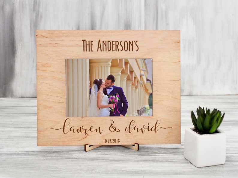 Wedding Frame Personalized Picture Frame Custom Engraved Etsy