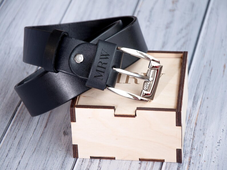 Custom Leather Belt Personalized Belt Personalized Gift for Dad Custom Name Belt Personalized Gift for Men Engraved Belt Men's Belt Gift Box image 7