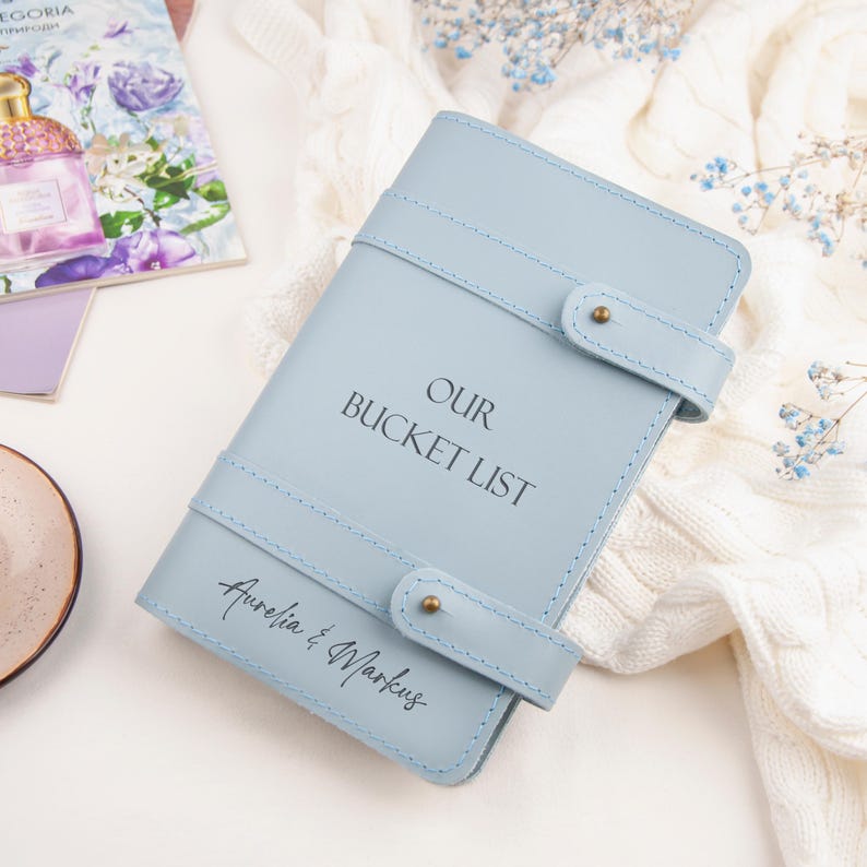 Bucket List Book Personalized Adventure Book for Couple, Wedding