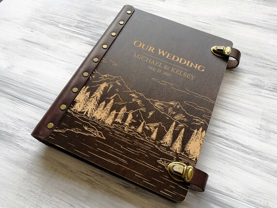 Wedding Photo Album Travel Personalized Photo Album Leather