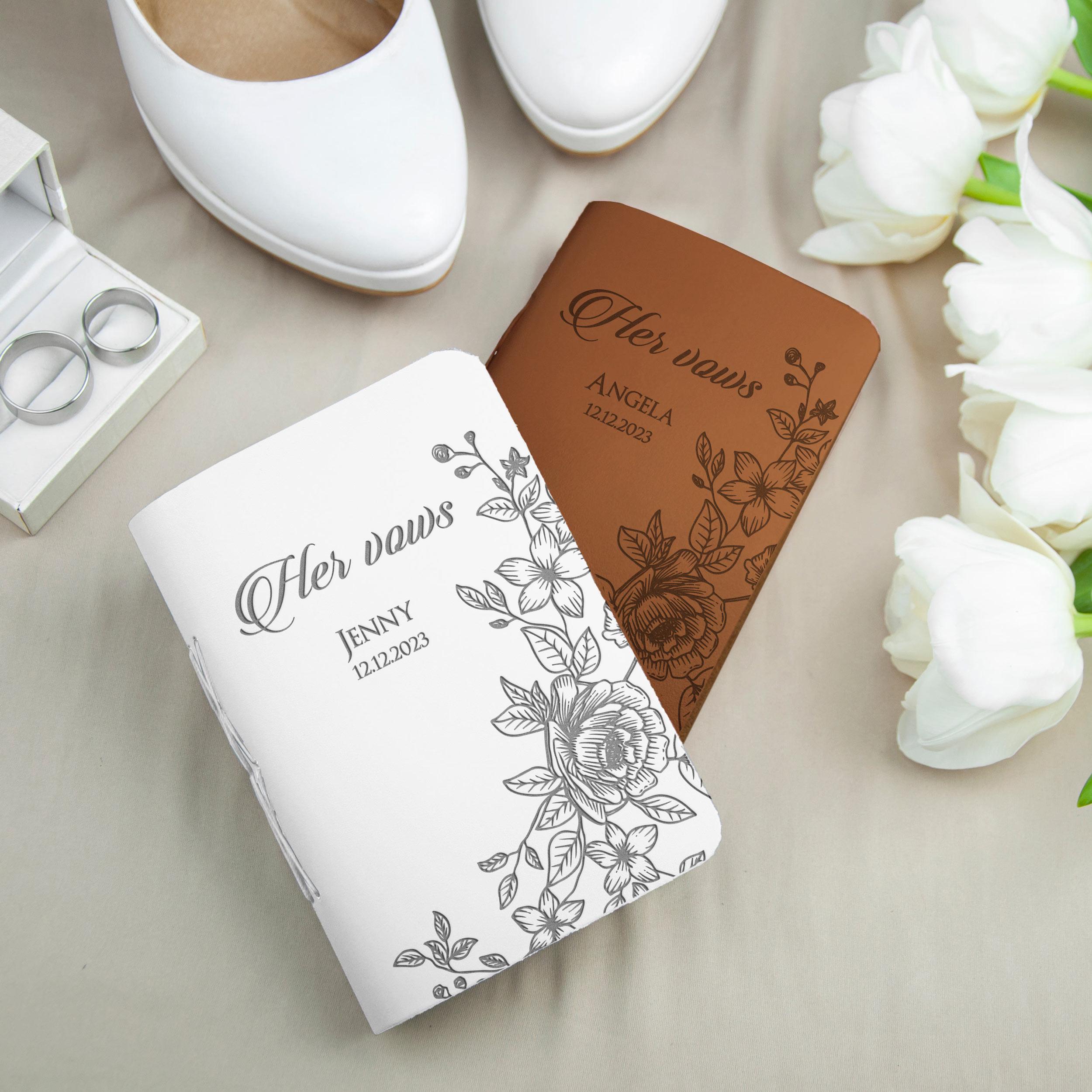 Personalized Vow Books Set of 2 for Lesbian Wedding - Hers Promise Personalized Vow Books Set of 2 for Lesbian Wedding - Hers Promise