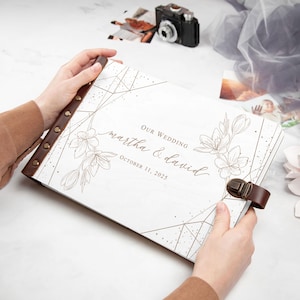 Personalized photo album -  Wedding gift for couple - Custom photo album with removable pages - Couple Gifts - Wedding album for Mr & Mrs