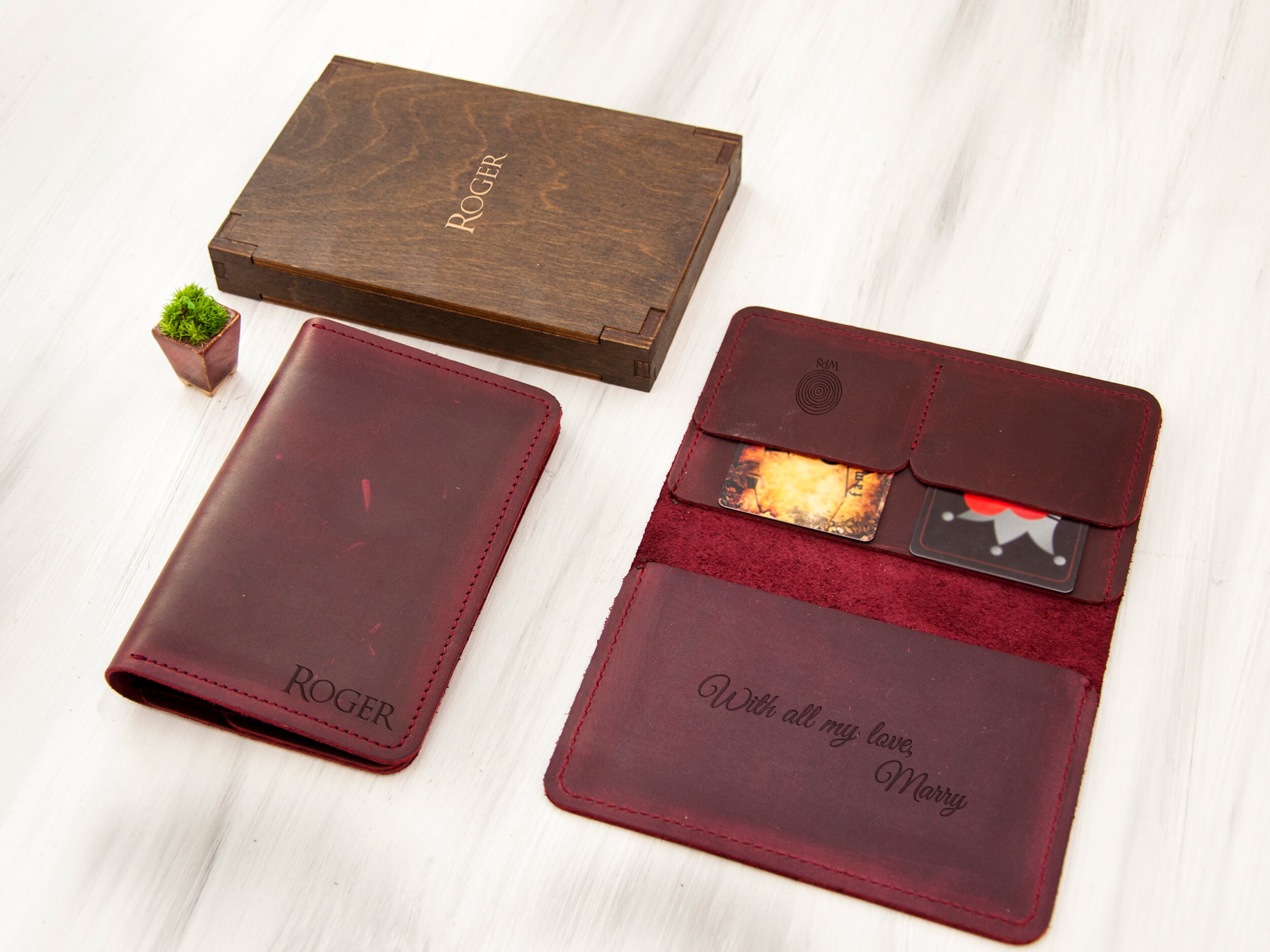 Personalized Travel Wallet for Men Christmas Gift for Him Etsy