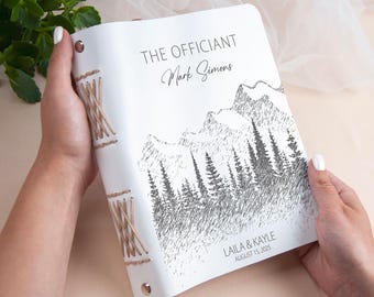 Wedding Officiant Book - Will You Be Our Officiant Journal - Personalized Leather Officiant Journal - Officiant Thank You Gifts