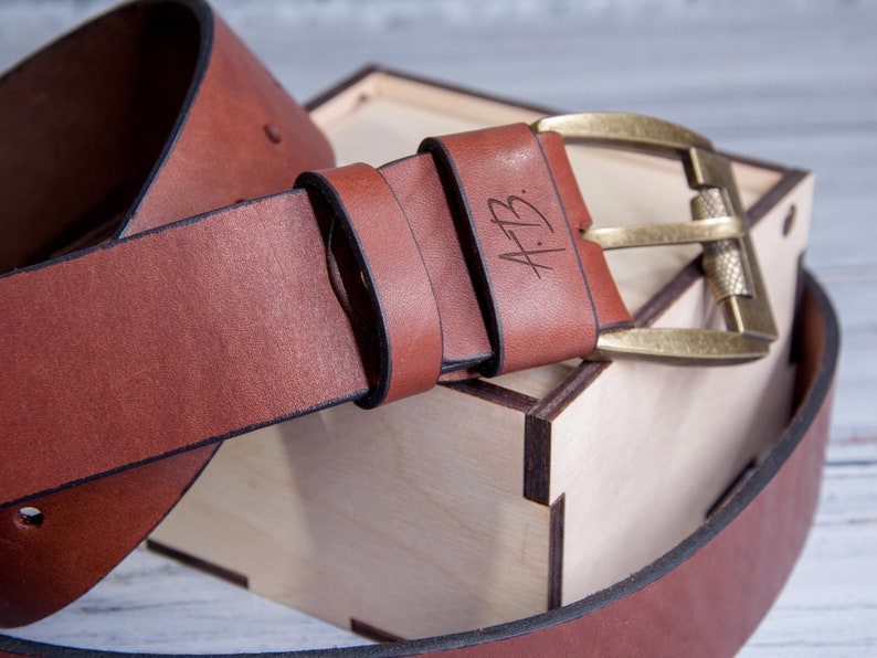 Personalized Leather Belt Engagement Gift for Him 3rd Etsy