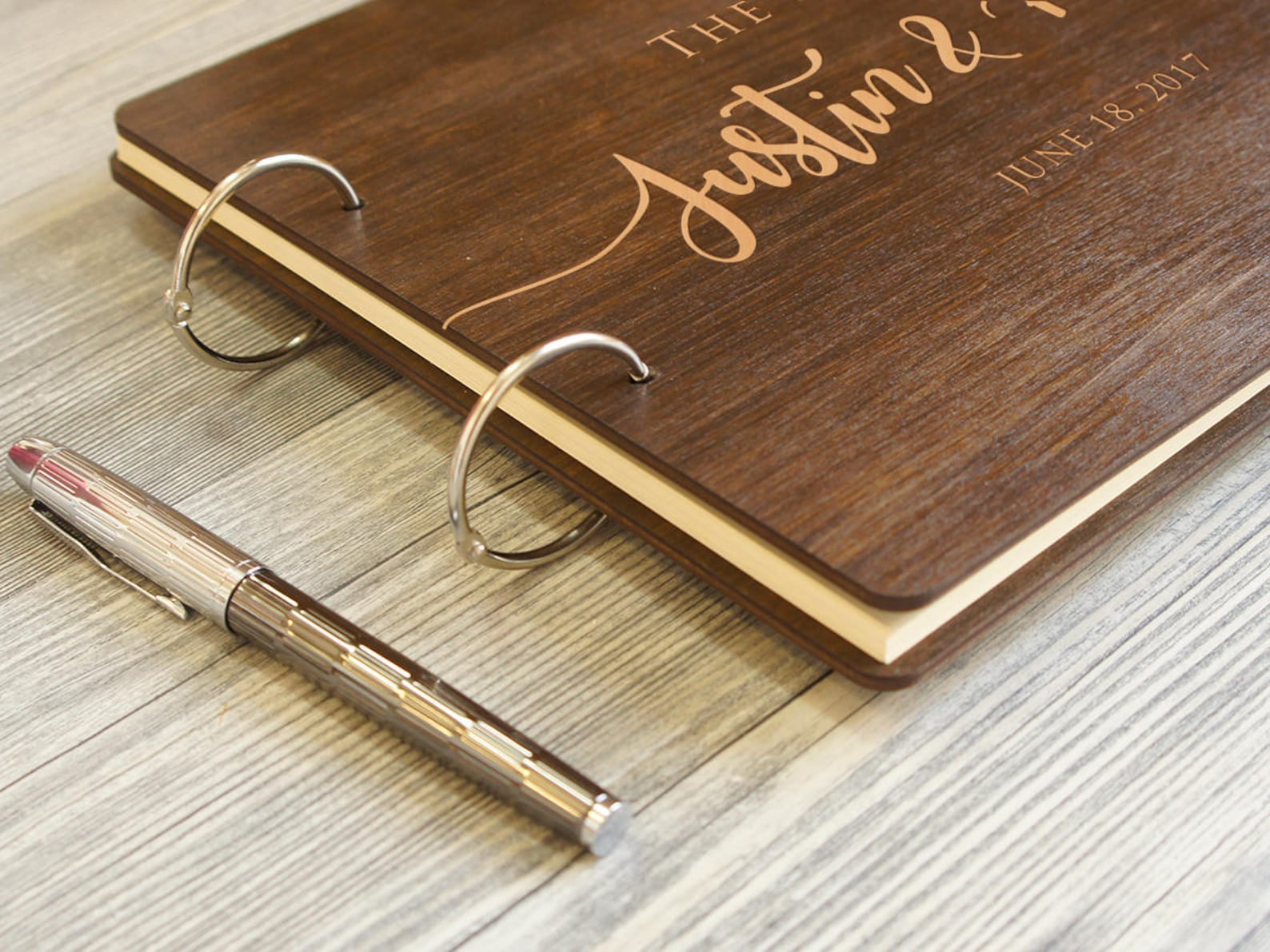 Wedding Guest Book Rustic Guestbook Wood Guest Book Custom Etsy