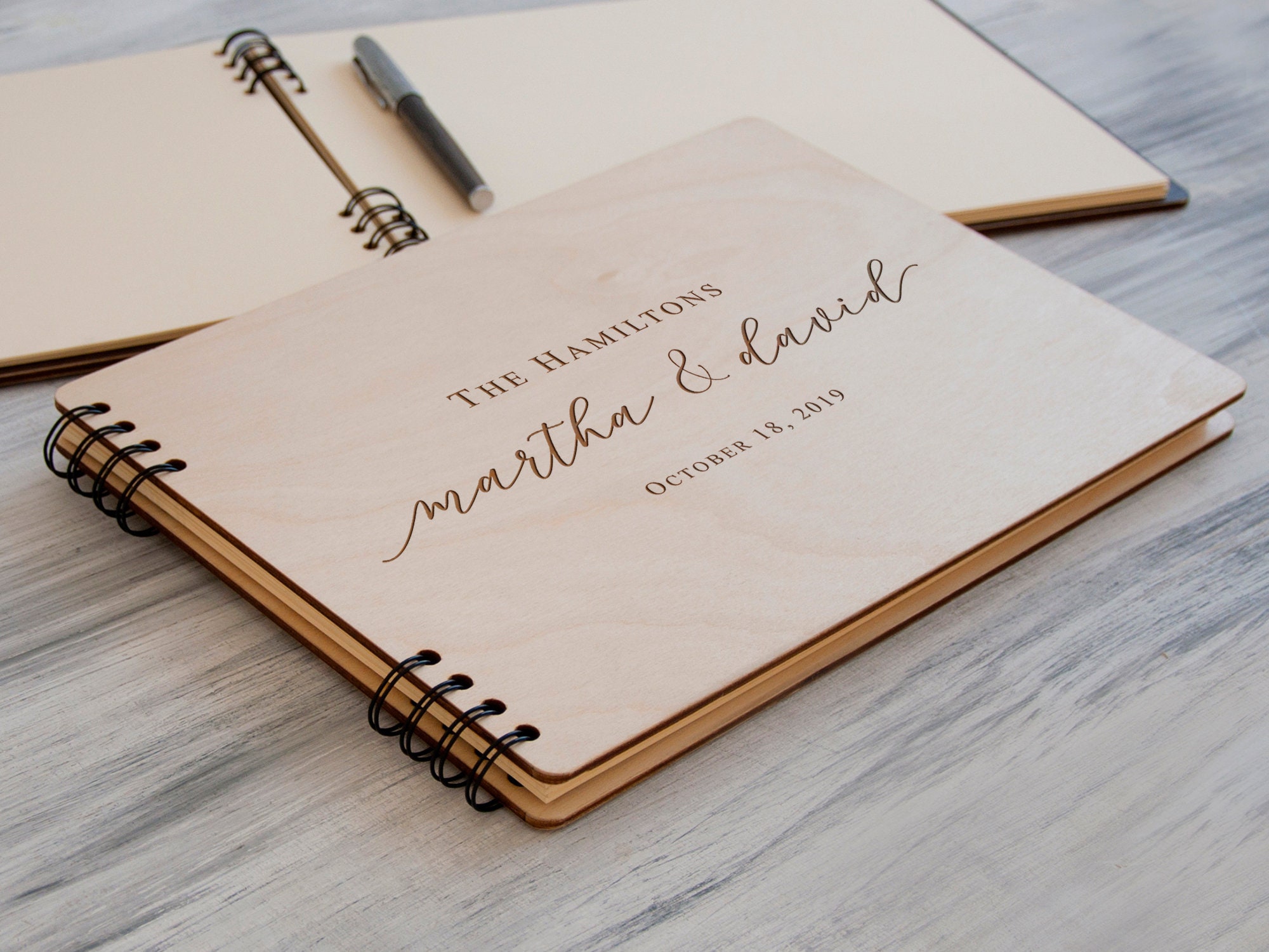 Personalized Wedding Guest Book Rustic Guestbook Ideas Wood Etsy