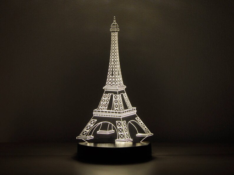 Eiffel Tower Decor LED Night Light Eiffel Tower Gift 3D Night Etsy