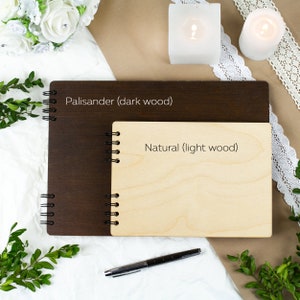 Wedding Guest Book Alternative Custom Wedding Guestbook Rustic Guest Book Personalized Wedding Guest Book Wooden Landscape Photo Guest Books image 5