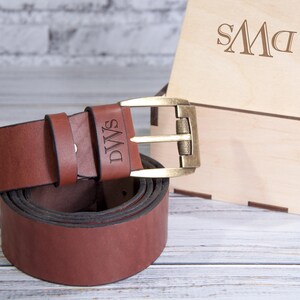 Father of the Bride Gift Wedding Day Gift for Groom Personalized Belt Leather Bride's Gift to Dad Groomsmen Gifts Leather Belt Monogram Belt image 5