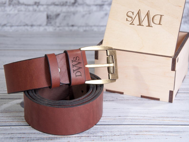 Father of the Bride Gift Wedding Day Gift for Groom Personalized Belt Leather Bride's Gift to Dad Groomsmen Gifts Leather Belt Monogram Belt image 5