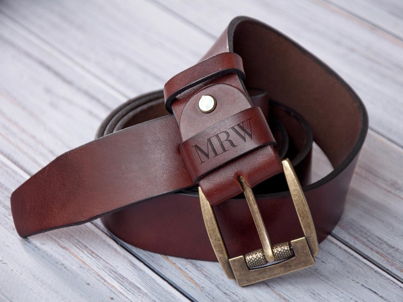 Custom Leather Belt Personalized Belt Personalized Gift for Dad Custom Name Belt Personalized Gift for Men Engraved Belt Men's Belt Gift Box image 1