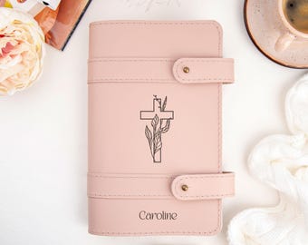 Personalized Bible Study Journal, Notebook for Bible Verses, Christmas Motivational Journal for Her