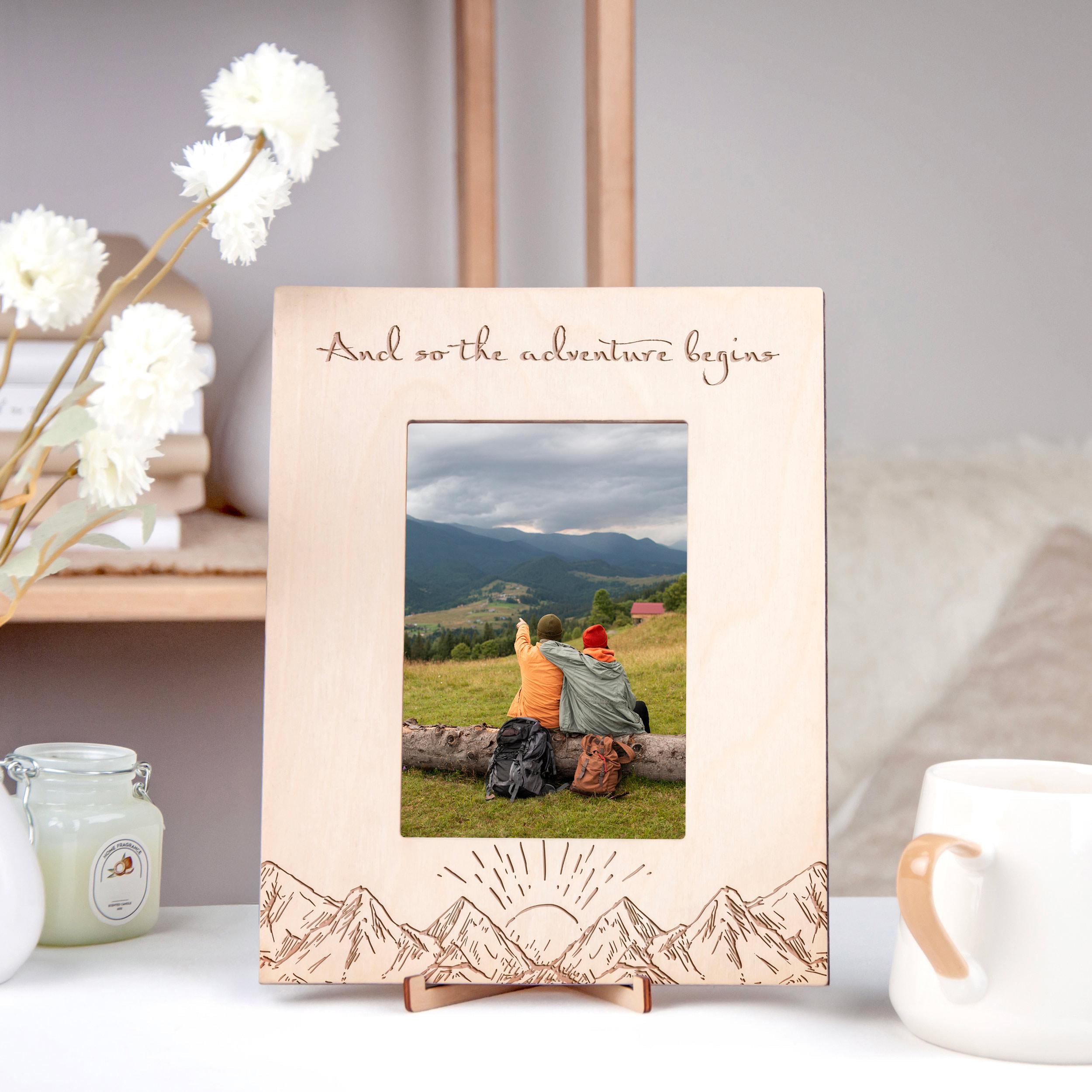 Miss You Always - Cornice portafoto commemorativa con base in legno, adatta per foto da 15 x 10 cm, fogli magnetici in acrilico, ricordo per ricordare, 18,2 x 13,4 x 5 cm